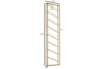 Vinställ Wohnling väggmonterad, plats för 8 flaskor, pulverlackerad metall, industriell loftstil Guld - Guld - Förvaring - Hylla - Förvaringshylla - Vinställ & vinhylla