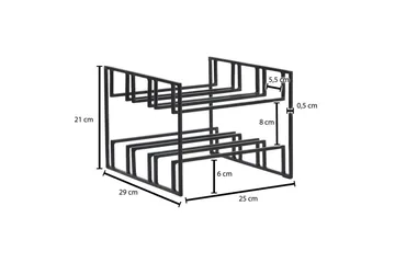 Vinställ Wohnling Pulverlackerad Metall Utrymme för 6 Flaskor Modern - Förvaring - Hylla - Förvaringshylla - Vinställ & vinhylla
