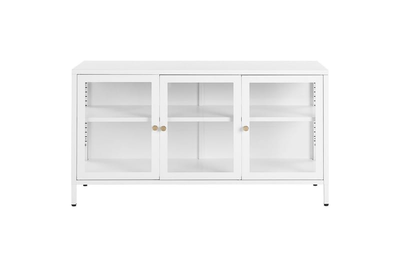Vitrinskåp med LED Newport Vit - Vit - Servering & matlagning - Karaff & tillbringare - Glasflaska