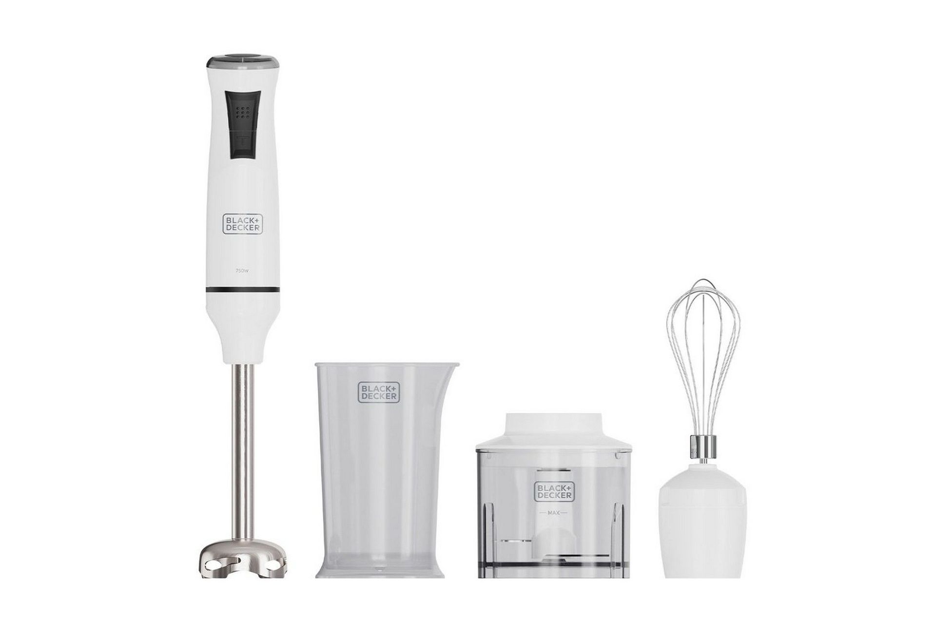 Stavmixerset Black+Decker 750W Vit - Vit