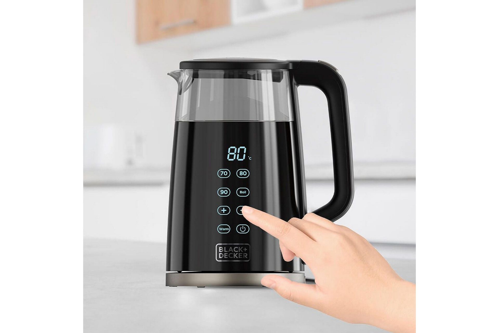 Alternativ bild 1 för Black & Decker Vattenkokare Kettle Glass Black 1.7L - Svart - 2200 W