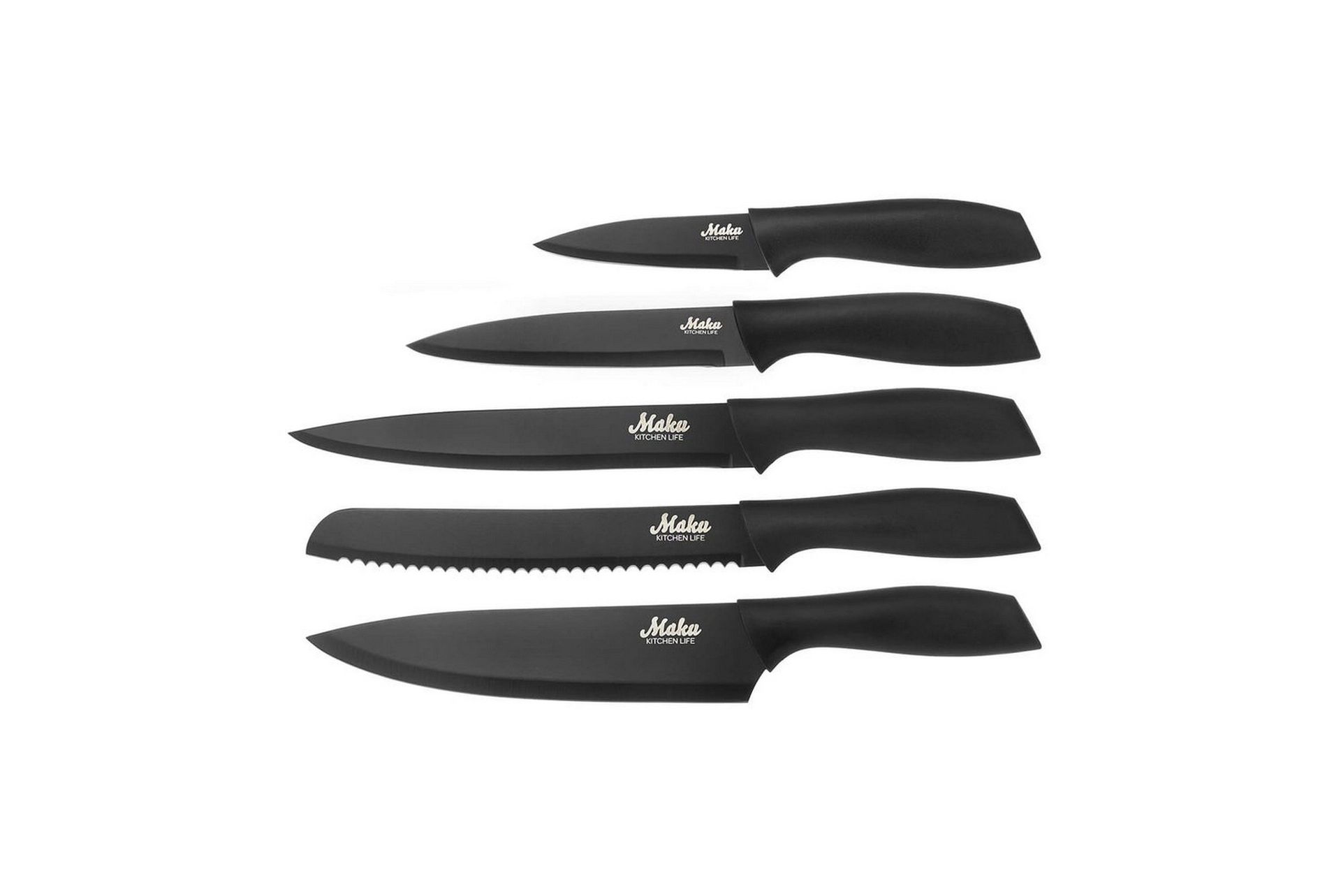 Knivset Maku 5 Delar Svart - Svart