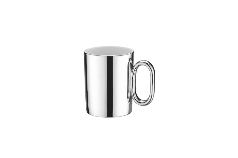 Kaffekopp Akkrum 4-delar - Silver/Vit - Kaffekopp & kaffemugg - Porslin