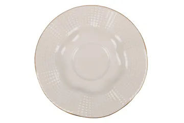 Adine Kaffeservis 12 Delar Porslin - Creme/Guld - Servering & matlagning - Muggar & koppar - Kaffekopp & kaffemugg