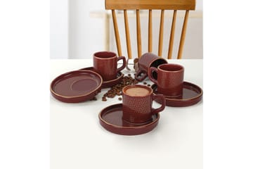 Kaffekopp Khatun 8-delar - Röd - Servering & matlagning - Muggar & koppar - Kaffekopp & kaffemugg