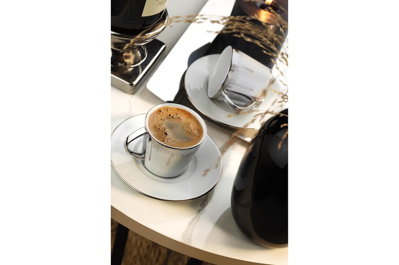 Kaffekopp Majrula 4-delar - Vit/Silver - Servering & matlagning - Muggar & koppar - Kaffekopp & kaffemugg