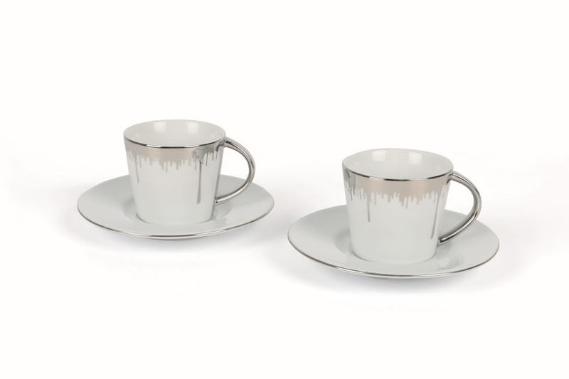 Kaffekopp Majrula 4-delar - Vit/Silver - Servering & matlagning - Muggar & koppar - Kaffekopp & kaffemugg
