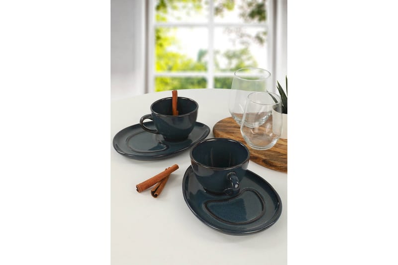 Kaffeservis 4-pack - Mörkblå - Servering & matlagning - Muggar & koppar - Kaffekopp & kaffemugg