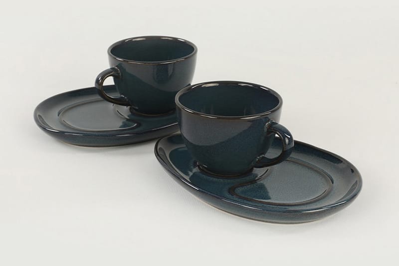 Kaffeservis 4-pack - Mörkblå - Servering & matlagning - Muggar & koppar - Kaffekopp & kaffemugg