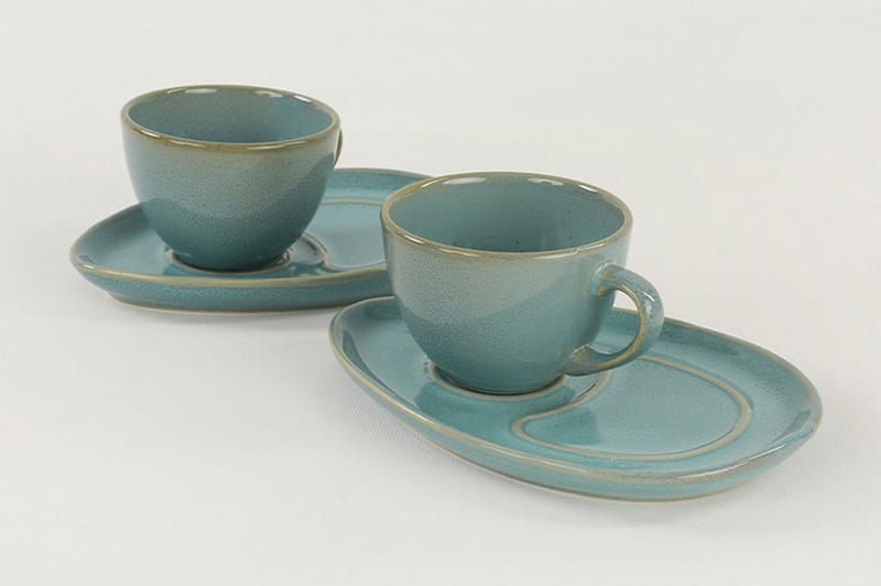 Kaffeservis 4-pack - Turkos - Servering & matlagning - Muggar & koppar - Kaffekopp & kaffemugg