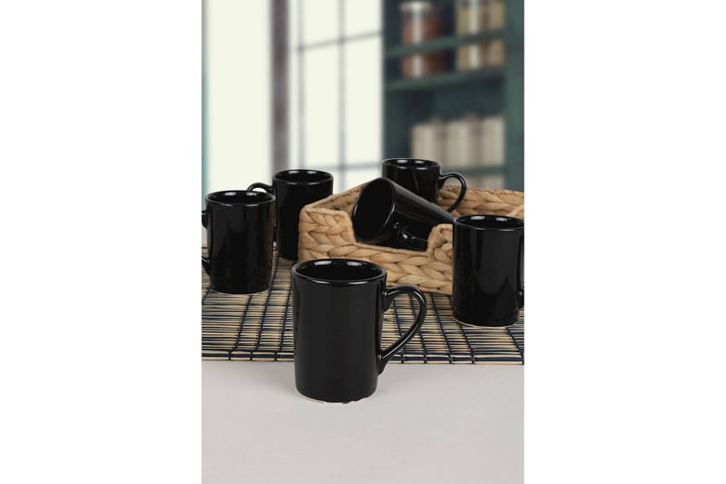 Kaffeservis 6-pack - Svart - Kaffekopp & kaffemugg