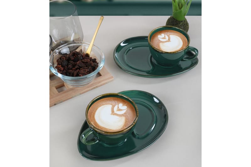 Kaffekopp Khalidur 4-delar - Grön - Kaffekopp & kaffemugg