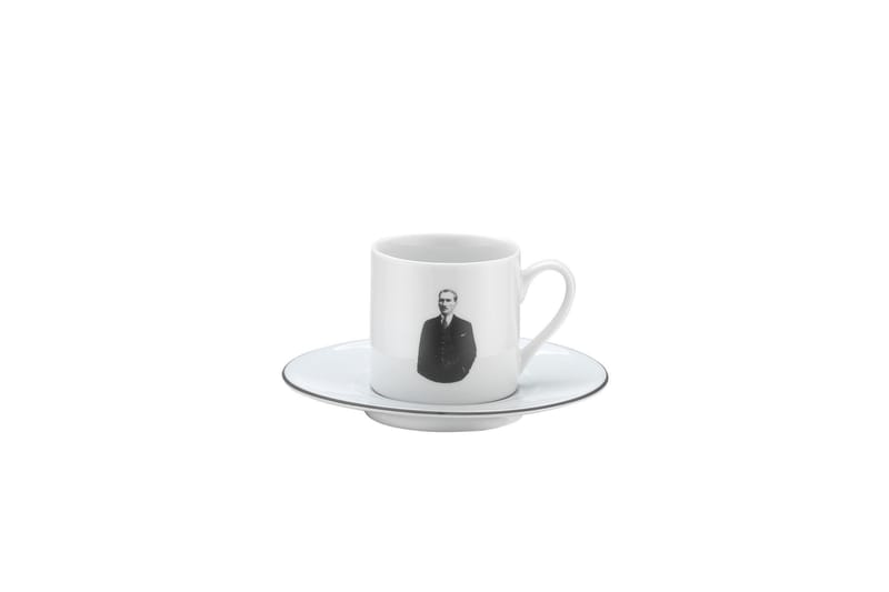 Kaffekopp Mahasim 4-delar - Svart/Vit - Kaffekopp & kaffemugg - Porslin