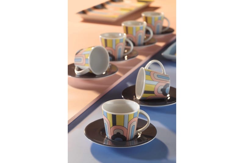 Kaffekopp Masahiro 12-delar - Flerfärgad - Kaffekopp & kaffemugg - Porslin