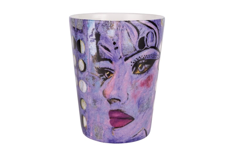 Moonlight Queen Kaffekopp Benporslin 35 cl, Lila
