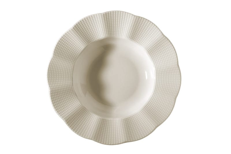 Adine Middagsservis 24 Delar Porslin - Creme - Servering & matlagning - Porslin