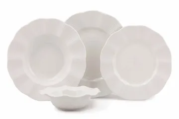 Adine Middagsservis 24 Delar Porslin - Creme - Servering & matlagning - Porslin