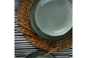 Adine Tallriksset 24 Delar - Porslin/Grön - Servering & matlagning - Porslin