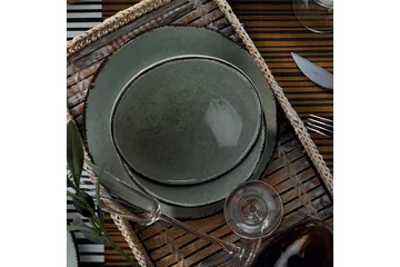 Adine Tallriksset 24 Delar - Porslin/Grön - Servering & matlagning - Porslin