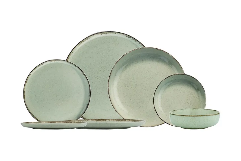 Adine Tallriksset 24 Delar - Porslin/Grön - Servering & matlagning - Porslin