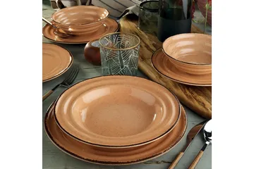 Adine Tallriksset 24 Delar - Porslin/Ljusrosa - Servering & matlagning - Porslin