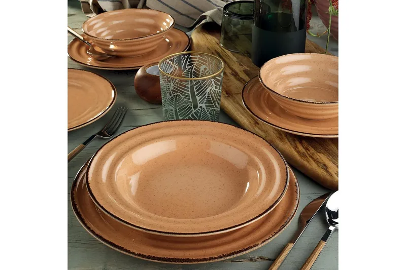 Adine Tallriksset 24 Delar - Porslin/Ljusrosa - Servering & matlagning - Porslin