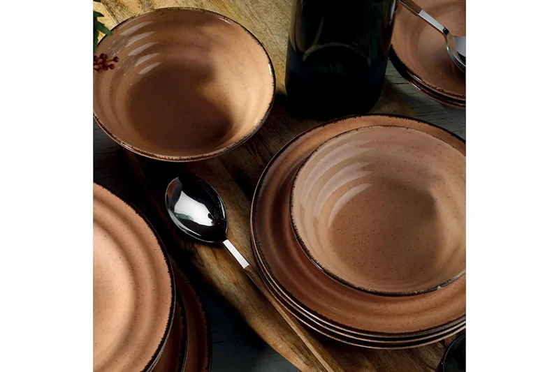 Adine Tallriksset 24 Delar - Porslin/Ljusrosa - Servering & matlagning - Porslin