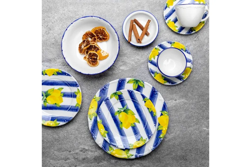 Frukostset (26 delar) Nylar 126 Flerfärgad - Blå - Servering & matlagning - Porslin