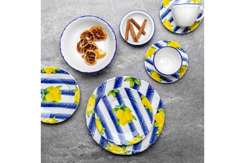 Frukostset (26 delar) Nylar 126 Flerfärgad - Blå - Servering & matlagning - Porslin