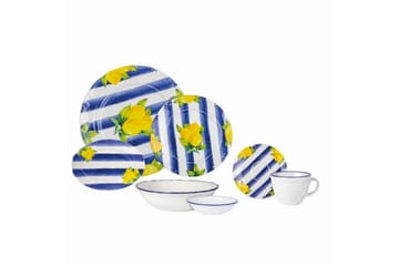 Frukostset (26 delar) Nylar 126 Flerfärgad - Blå - Servering & matlagning - Porslin