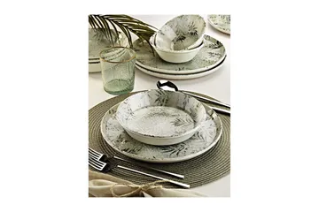 Middagset (12 delar) Wenaeton Vit / Antracit - Vit/Antracit - Servering & matlagning - Porslin