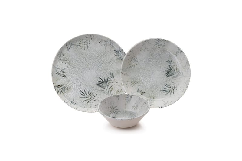 Middagset (12 delar) Wenaeton Vit / Antracit - Vit/Antracit - Servering & matlagning - Porslin