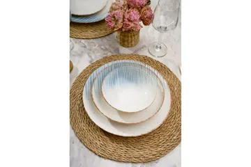 Middagset (24 delar) Syril Flerfärgad - Vit - Servering & matlagning - Porslin