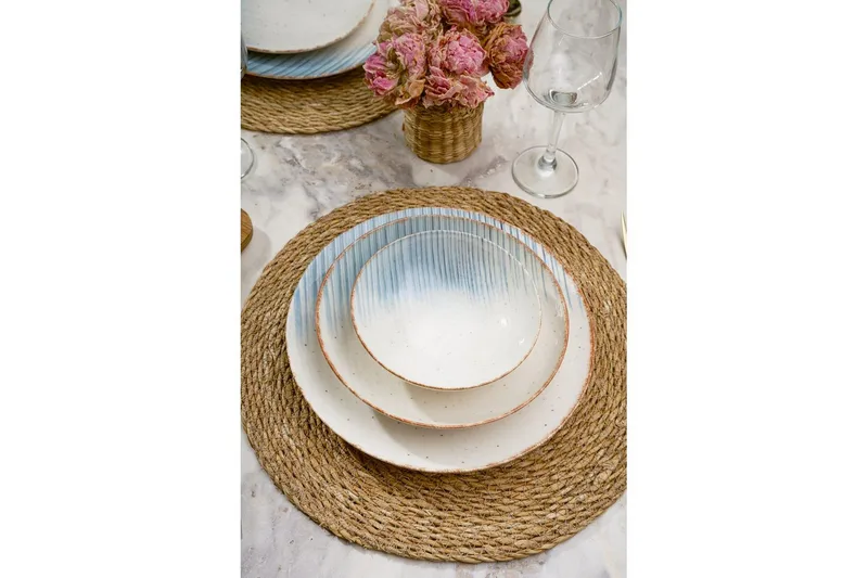 Middagset (24 delar) Syril Flerfärgad - Vit - Servering & matlagning - Porslin