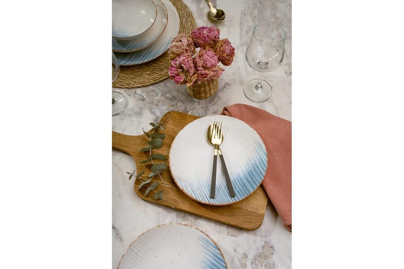 Middagset (24 delar) Syril Flerfärgad - Vit - Servering & matlagning - Porslin