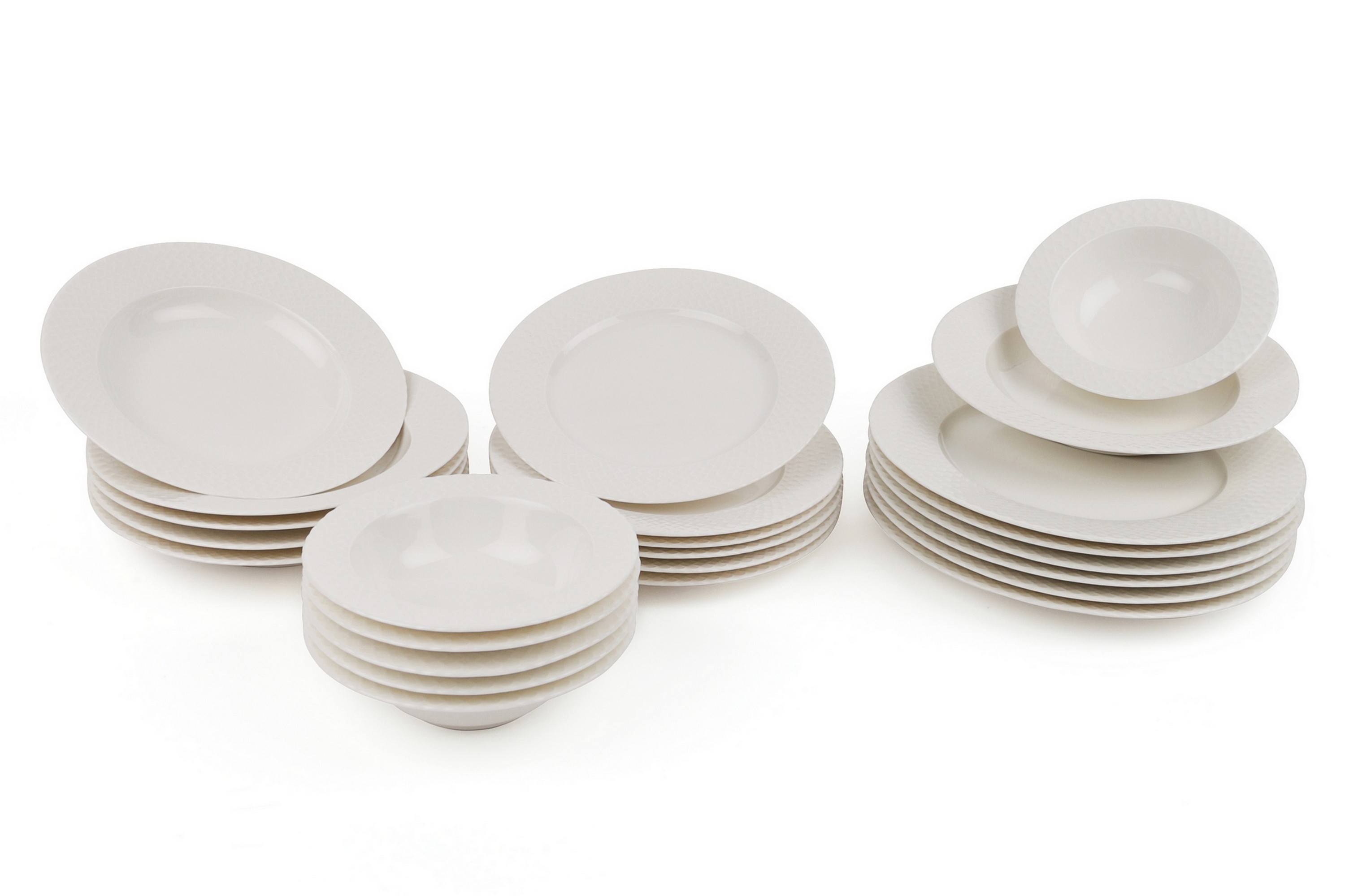 Middagsservis Adine 24 Delar Porslin Vit