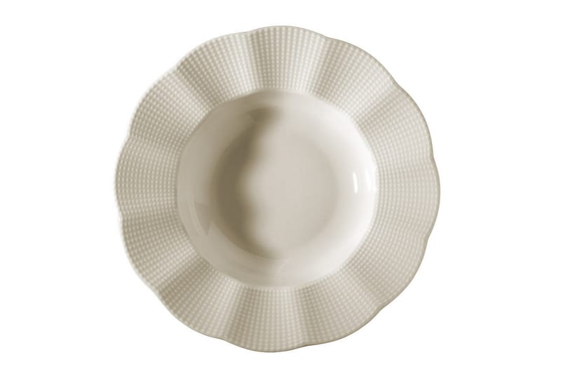 Middagsservis Adine 24 Delar Porslin - Creme - Servering & matlagning - Porslin