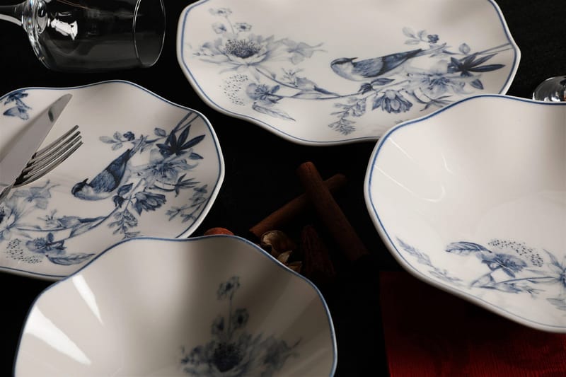 Mathura Servis - Flerfärgad - Servering & matlagning - Porslin - Porslin servis