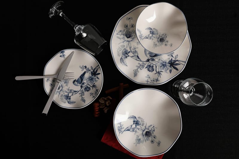 Mathura Servis - Flerfärgad - Servering & matlagning - Porslin - Porslin servis