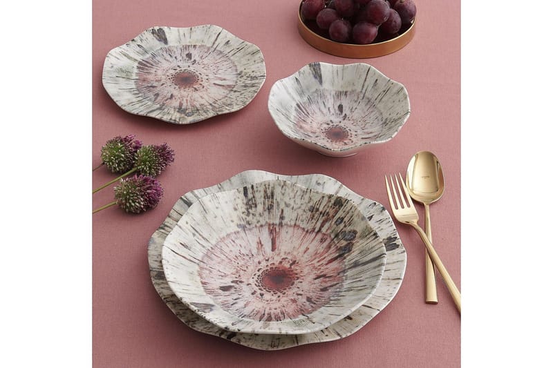 Subatan Tallriksset 24 Delar - Porslin/Flerfärgad - Servering & matlagning - Porslin