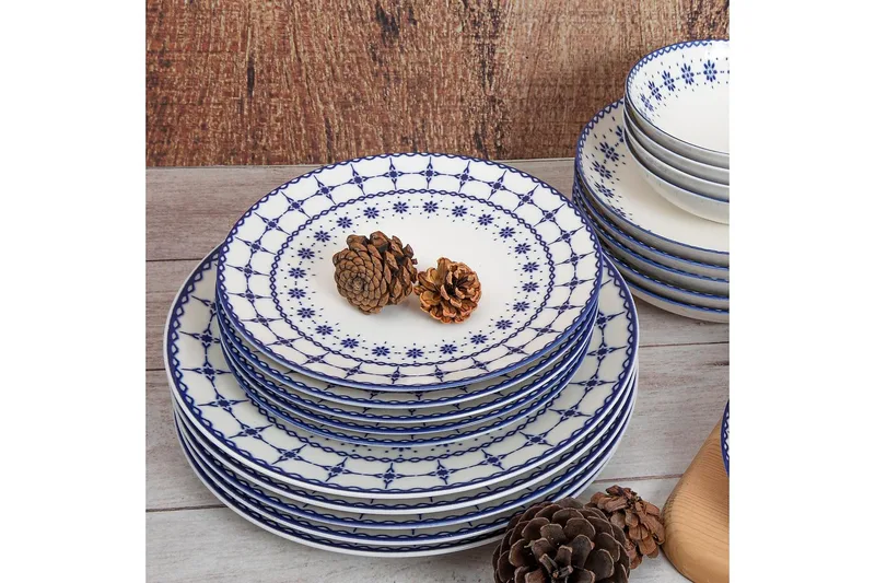 Subatan Tallriksset 24 Delar - Porslin/Vit - Servering & matlagning - Porslin