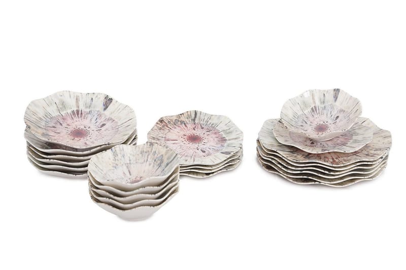 Subatan Tallriksset 24 Delar - Porslin/Flerfärgad - Servering & matlagning - Porslin