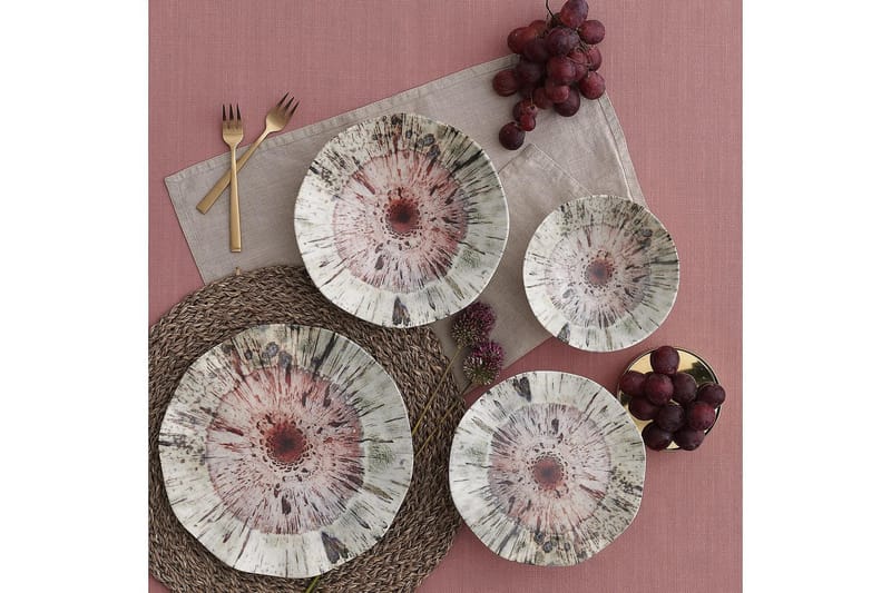 Subatan Tallriksset 24 Delar - Porslin/Flerfärgad - Servering & matlagning - Porslin