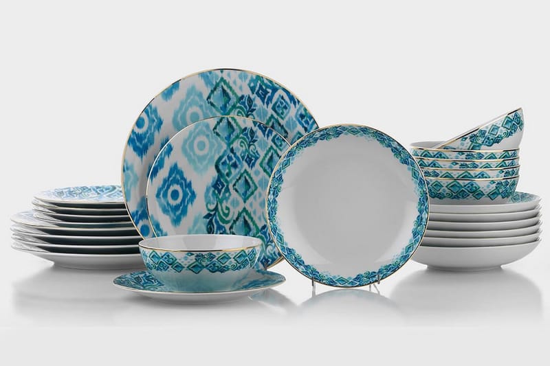 Tallriksset 24-pack - Flerfärgad - Servering & matlagning - Porslin