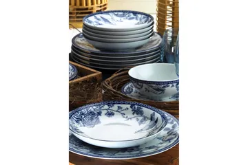 Tallriksset 24-pack - Blå/Vit - Servering & matlagning - Porslin