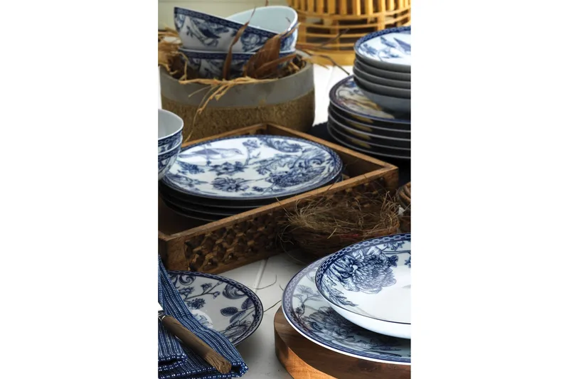 Tallriksset 24-pack - Blå/Vit - Servering & matlagning - Porslin