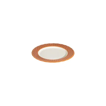 Tyrvik Middagsservis (24 delar) 32x36x41 cm - vit och orange - Servering & matlagning - Porslin