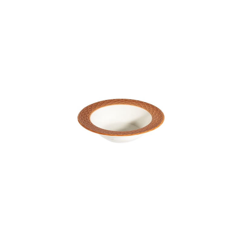 Tyrvik Middagsservis (24 delar) 32x36x41 cm - vit och orange - Servering & matlagning - Porslin