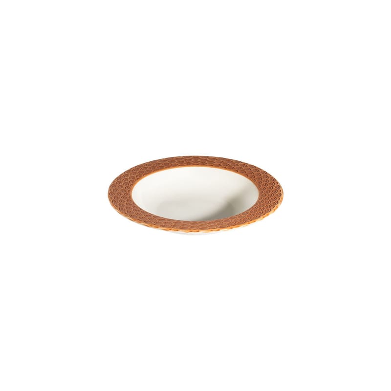 Tyrvik Middagsservis (24 delar) 32x36x41 cm - vit och orange - Servering & matlagning - Porslin