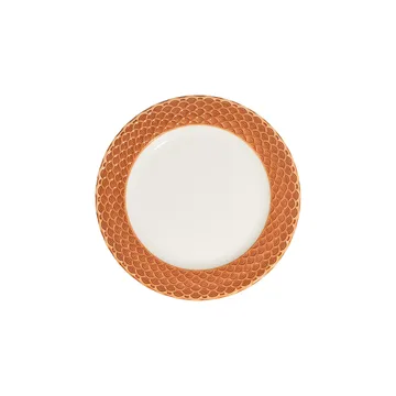 Tyrvik Middagsservis (24 delar) 32x36x41 cm - vit och orange - Servering & matlagning - Porslin
